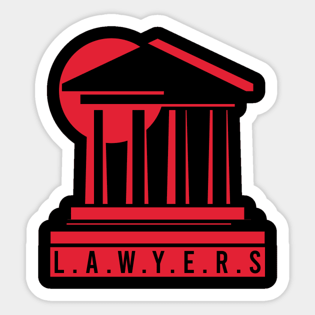 Gift for lawyers Sticker by cypryanus